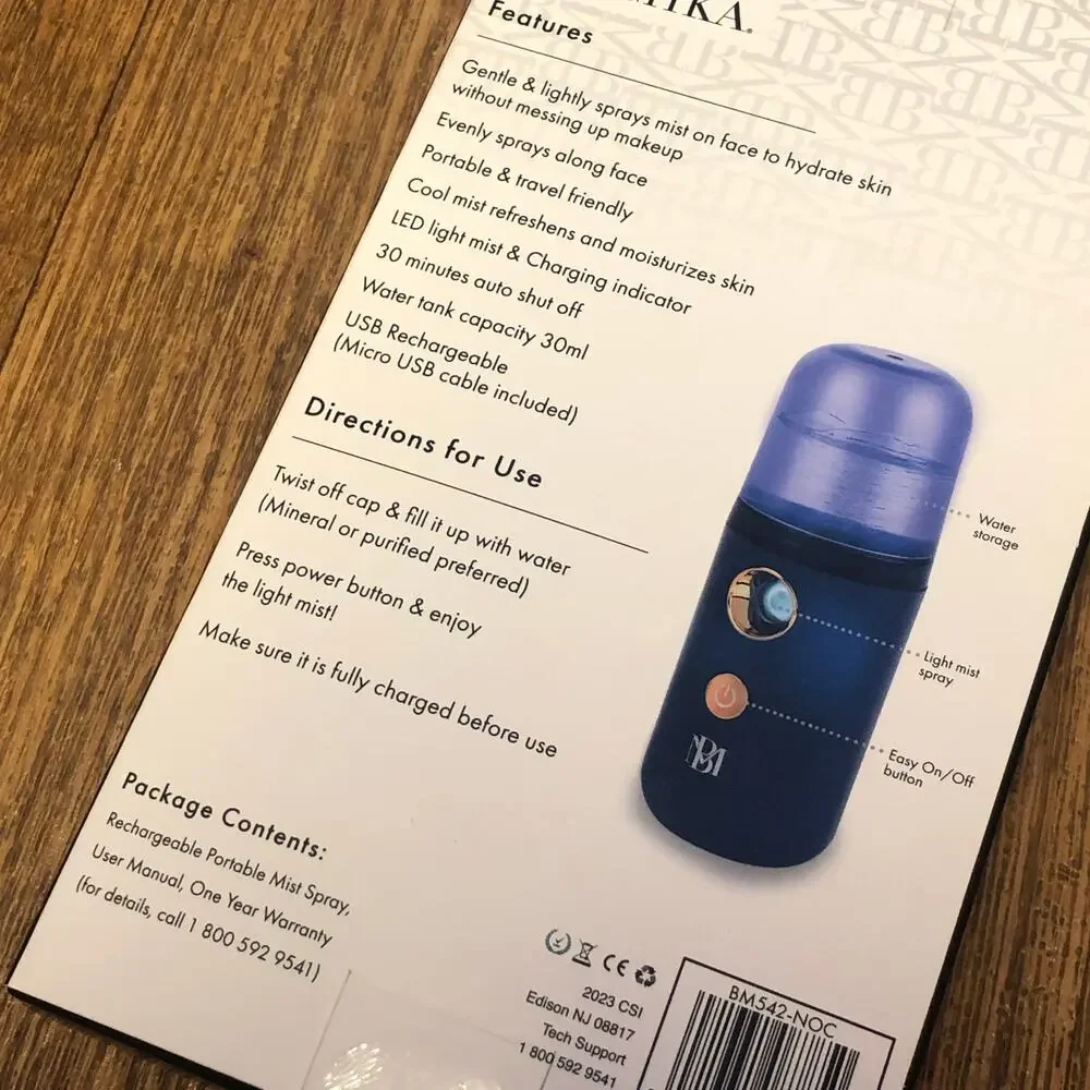 Badgley Mischka Rechargeable Portable Mist Spray